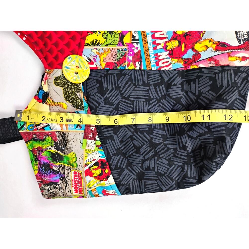 Handmade Superhero Comic Book Print Tote Bag Cloth Shoulder Bag Gift - Picture 9 of 12
